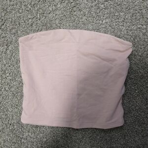 Garage Pink Strapless Crop Top
